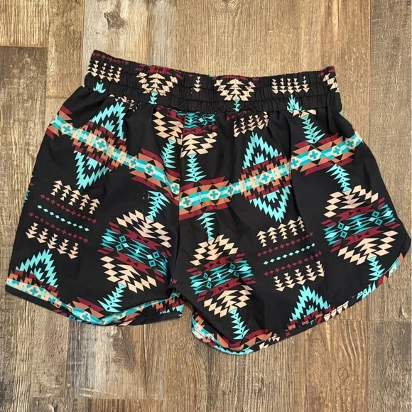 Sterling Kreek Western Navajo Print Jogging/Athletic Shorts Sz. Lg. - Picture 2 of 4